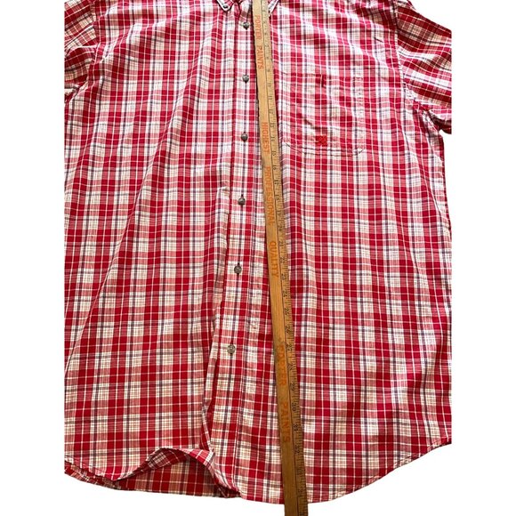 Wrangler Twenty X‎ Long Sleeve Button Up Men's XL Red/White/Light Blue Checked - Picture 6 of 7